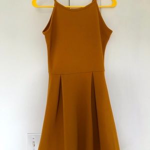 Yellow high neck dress